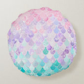 人魚の枕、女の子の寝室の装飾のための円形、 ラウンドクッション (裏面)