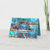 人魚の格好をした有名な人形 カード (裏面)