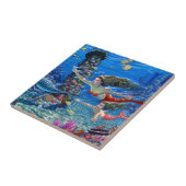 人魚の母とベビー タイル (側面)