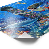 人魚の母とベビー フォトプリント            (角)