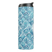 人魚の水彩画の魚スケール|のカスタムのように タンブラー (回転左)