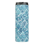 人魚の水彩画の魚スケール|のカスタムのように タンブラー (裏面)