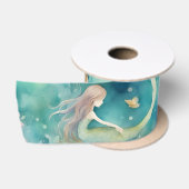人魚の水彩画 サテンリボン (リール)