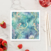 人魚の水彩画  スタンダードランチョンナプキン (インサイチュ)