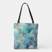 人魚の水彩画 トートバッグ (裏面)