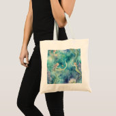人魚の水彩画 トートバッグ (正面(商品))