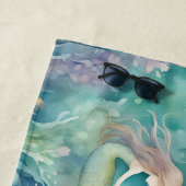人魚の水彩画  ビーチタオル (インサイチュ)