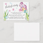 人魚の水彩画 ベビーシャワーブック 赤ちゃんのための絵本 エンクロージャーカード (正面/裏面)