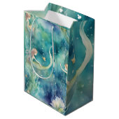 人魚の水彩画  ミディアムペーパーバッグ (裏面アングル)