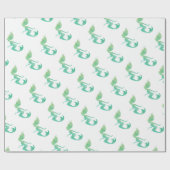 人魚の水彩画 ラッピングペーパー (フラット)