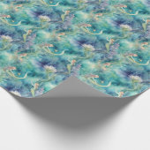 人魚の水彩画  ラッピングペーパー (角)