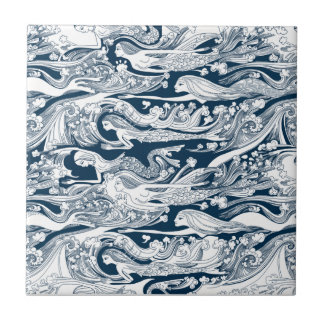 人魚の水泳の学校 タイル