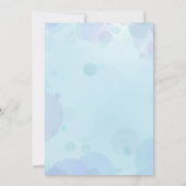 人魚の水色を性別で明かすエレガント 招待状 (裏面)