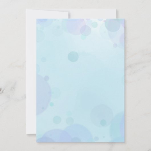 人魚の水色を性別で明かすエレガント 招待状 (裏面)