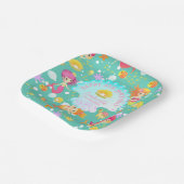 人魚の水色 ペーパープレート (傾斜あり)