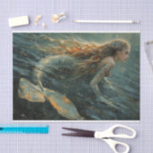 人魚の油絵ティッシュペーパー 薄葉紙 (クラフト)