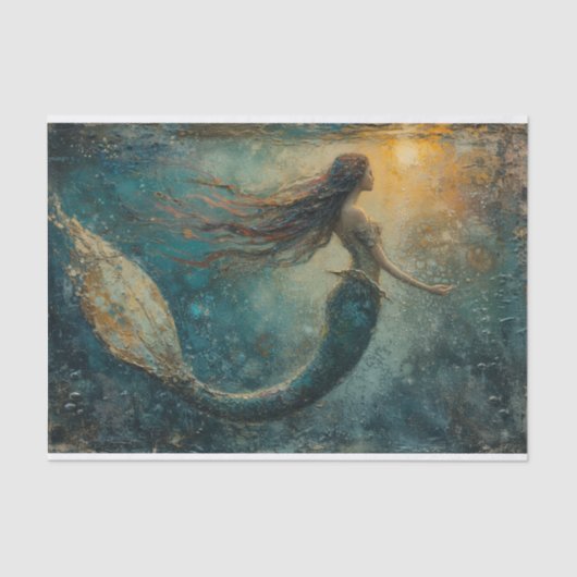 人魚の油絵ティッシュペーパー 薄葉紙 (正面)