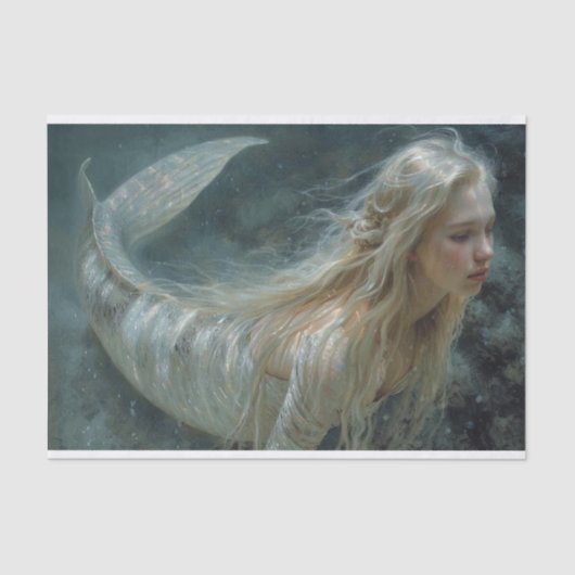 人魚の油絵ティッシュペーパー 薄葉紙 (正面)