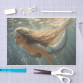 人魚の油絵ティッシュペーパー 薄葉紙 (クラフト)