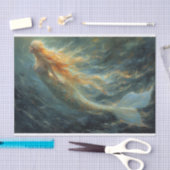 人魚の油絵ティッシュペーパー 薄葉紙 (クラフト)