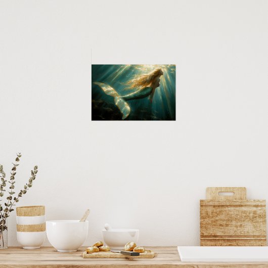 人魚の油絵 ポスター (キッチン)