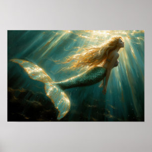 人魚の油絵 ポスター