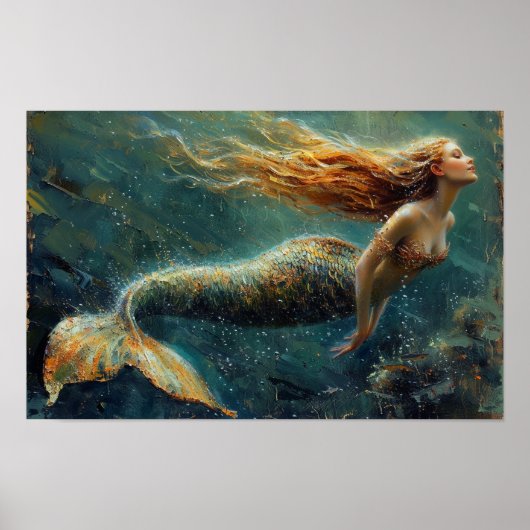 人魚の油絵 ポスター (正面)