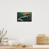 人魚の油絵 ポスター (キッチン)