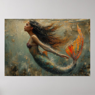 人魚の油絵 ポスター