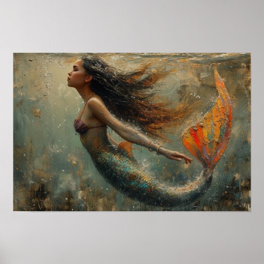 人魚の油絵 ポスター (正面)