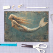 人魚の油絵 薄葉紙 (クラフト)