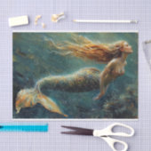 人魚の油絵 薄葉紙 (クラフト)