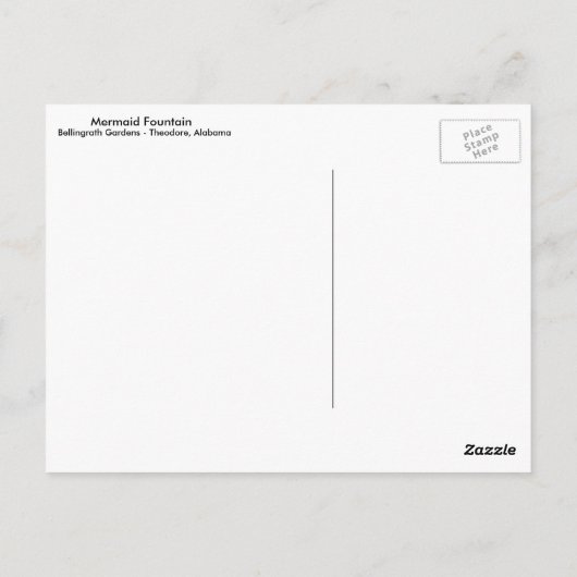 人魚の泉 ポストカード (裏面)