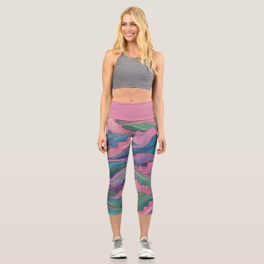 人魚の波 カプリレギンス (正面)