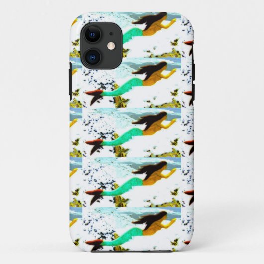 人魚の泳ぐ柄 Case-Mate iPhoneケース (裏面)