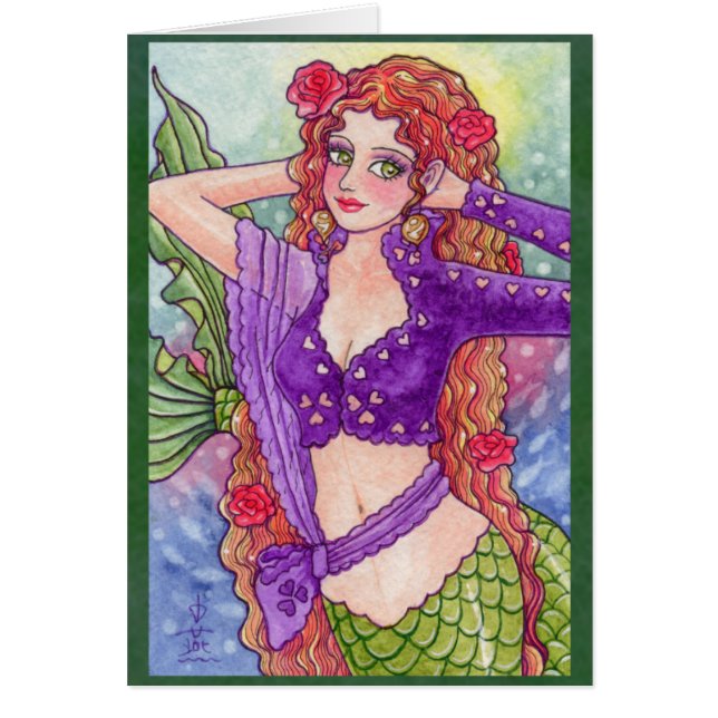 人魚の海のアンハワード著妖精のファンタジーカード (正面)