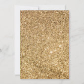 人魚の海のゴールドグリッター誕生日パーティー 招待状 (裏面)