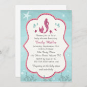 人魚の海のプリンセスシャワー招待状 招待状 (正面/裏面)