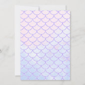 人魚の海の下の誕生日招待状 招待状 (裏面)