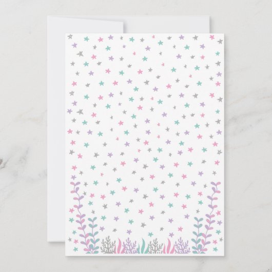 人魚の海の下、銀と紫 招待状 (裏面)