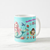 人魚の海の下 1歳の誕生日写真記念品 コーヒーマグカップ (正面右)