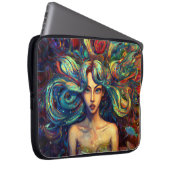 人魚の海の女神ニンフ・サイレン水中アート ラップトップスリーブ (正面右)