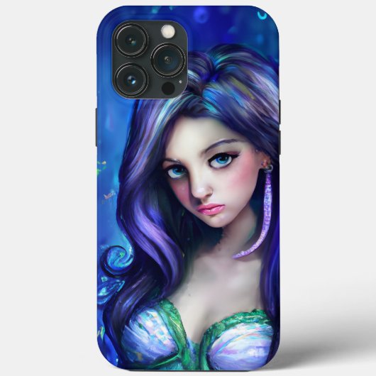人魚の海の女神ニンフ・サイレン水中アート Case-Mate iPhoneケース (裏面)