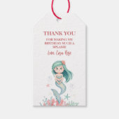 人魚の海の少女の誕生日 ギフトタグ (正面)