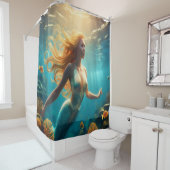 人魚の海の生き物 シャワーカーテン (インサイチュ)