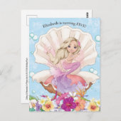 人魚の海の誕生日招待状 ポストカード (正面/裏面)