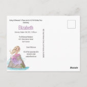 人魚の海の誕生日招待状 ポストカード (裏面)