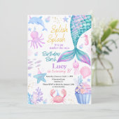 人魚の海の誕生日招待状 招待状 (スタンド正面)