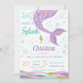 人魚の海の誕生日招待状 招待状 (正面)