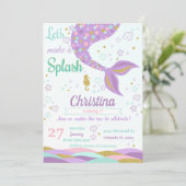 人魚の海の誕生日招待状 招待状 (スタンド正面)